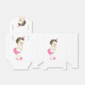 Lief roze baby meisje douche bedankdoosjes (Uitgevouwen)