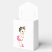 Lief roze baby meisje douche bedankdoosjes (Geopend)