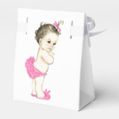 Lief roze baby meisje douche bedankdoosjes (Achterkant)