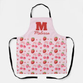Lief Roze Coquette Bespatroon Monogram Schort (Voorkant)