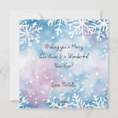 Lief roze elfje | Gefeliciteerd met Kerstmis Feestdagenkaart (Achterkant)