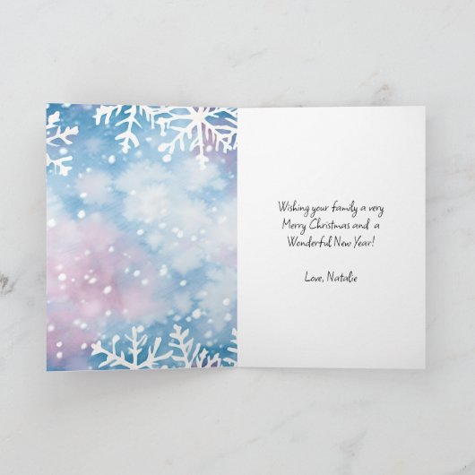 Lief roze elfje | Gefeliciteerd met Kerstmis perso Feestdagen Kaart (Binnen)