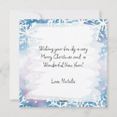 Lief Roze Elfje | Prettig Kerstfeest Persoonlijk Feestdagenkaart (Achterkant)