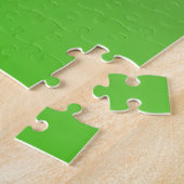 Lief Roze Groen Hart Modern Abstract Fractal Legpuzzel (Zijkant)