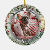 Lief Rustiek Hond Dierbaren Herdenking Aangepaste  Keramisch Ornament (Voorkant)