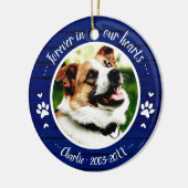 Lief Rustiek Hond Dierenas Herdenking Aangepaste F Keramisch Ornament (Links)