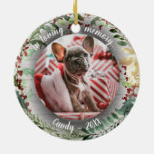 Lief Rustiek Hondenhuisdierherdenking Aangepaste F Keramisch Ornament (Achterkant)