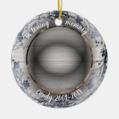 Lief rustiek huisdierherdenking aangepaste foto keramisch ornament (Voorkant)