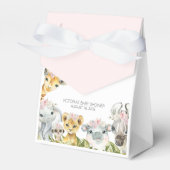 Lief Safari Meisje Baby shower Favor Box Bedankdoosjes (Voorkant Zijde)