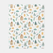 Lief Scandinavisch kerstpatroon Fleece Deken (Voorkant)