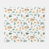 Lief Scandinavisch kerstpatroon Fleece Deken (Voorkant (Horizontaal))