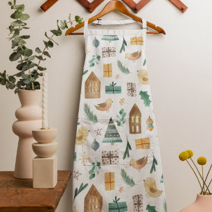 Lief Scandinavisch kerstpatroon Schort