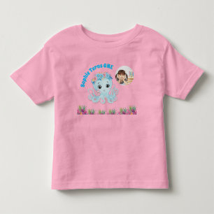 Lief Schattig Bloemig Octopus Meisjesachtig Foto V Kinder Shirts