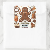 lief schattig eten Kinder Cookie Exchange 7th Verj Vierkante Sticker (Tas)