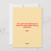 Lief Schattig Grappig Bericht Bloem Slak Valentijn Feestdagenkaart (Achterkant)