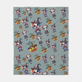 Lief Schattig Grappig Halloween Fleece Deken