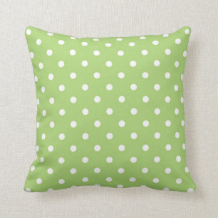 Lief, schattig, klassieke limoengroene polka stipp kussen