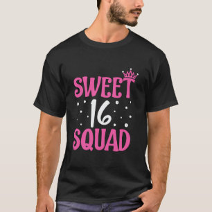 Lief Schattige 16 Zestien Squad 16e Verjaardag Tie T-shirt