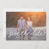 Lief script bewerkbare kleur save the date kaart (Voorkant)