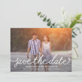 Lief script bewerkbare kleur save the date kaart (Staand voorkant)
