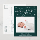 Lief script foto kerst geboorte aankondiging (Voorkant / Achterkant)