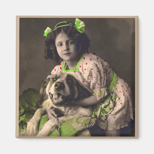 Lief Sint Bernard fotomagneet Magneet (Voorkant)