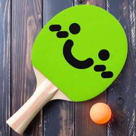 Lief Smiley Gezicht Groene Ping Pong Bat Tafeltennisbatje