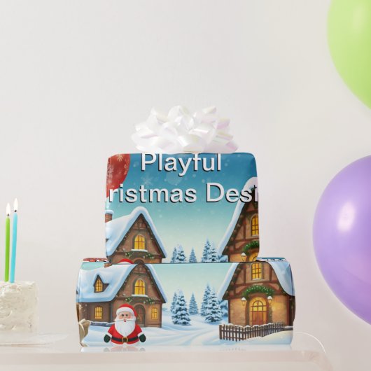 Lief speels kerstontwerp cadeaupapier (Feestgeschenken)