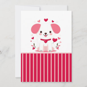 Lief speels valentijnshondje feestdagenkaart