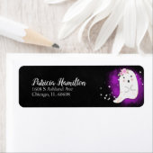 Lief spook Halloween baby shower label (Insitu)