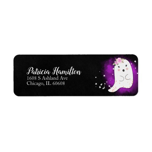 Lief spook Halloween baby shower label (Voorkant)