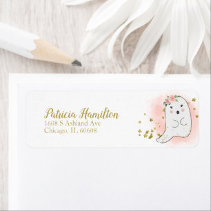 Lief spook Halloween baby shower sticker