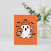 Lief spook Halloween Feestdagenkaart (Staand voorkant)