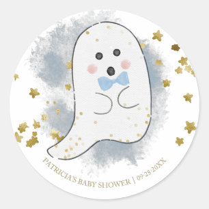 Lief spook Halloween meisje baby shower klassieker Ronde Sticker