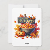 Lief spook pompoen Halloween Feestdagenkaart (Achterkant)