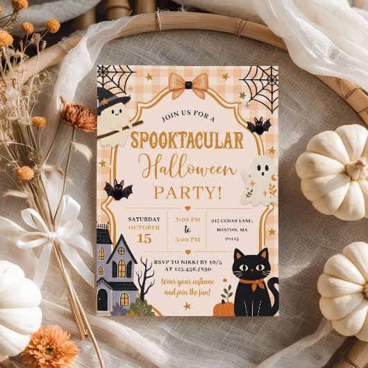 Lief spookachtig Halloween-feest Kaart