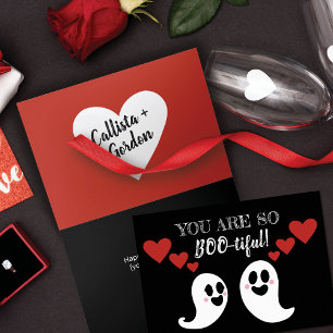 Lief spookachtig hart Valentijnsdag Feestdagen Kaart