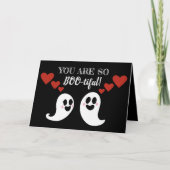 Lief spookachtig hart Valentijnsdag Feestdagen Kaart (Voorkant)