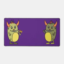 Lief spookachtig monster bureaumat