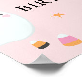 Lief Spooky Een 1e Verjaardagsfeestje Welkomstbord Poster (Hoek)