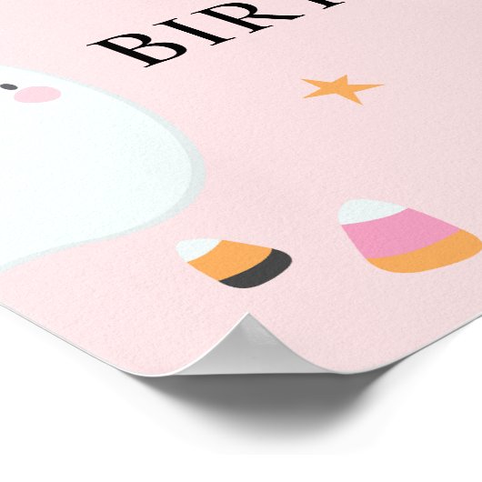 Lief Spooky Een 1e Verjaardagsfeestje Welkomstbord Poster (Hoek)