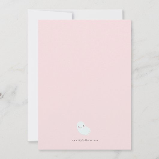 Lief Spooky Een 1e Verjaardagsfeestuitnodiging Kaart (Achterkant)