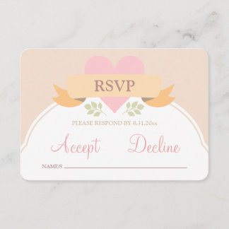 Lief Sprookje Bruiloft RSVP kaart