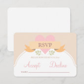 Lief Sprookje Bruiloft RSVP kaart (Voorkant / Achterkant)
