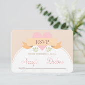 Lief Sprookje Bruiloft RSVP kaart (Staand voorkant)