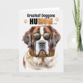 Lief St. Bernard Dog Greatest HuMOM Moederdag Feestdagen Kaart