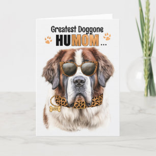 Lief St. Bernard Dog Greatest HuMOM Moederdag Feestdagen Kaart