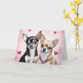 Lief Stel Chihuahua's Kaart (Gele Bloem)