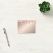 Lief Stijlvol Elegant Roze Gouden Glitterdruppels Post-it® Notes (Kantoor)
