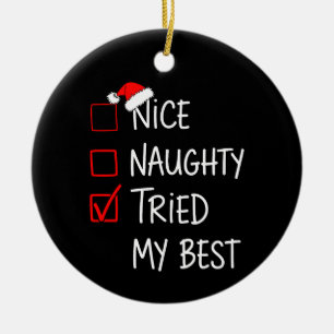 Lief Stout Mijn Beste Kerstwenslijst Kerstman Keramisch Ornament
